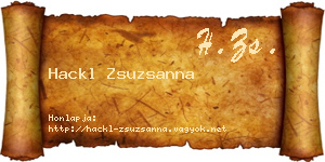 Hackl Zsuzsanna névjegykártya